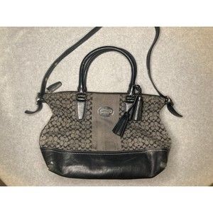 Black and Grey Coach Purse New York